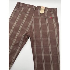 NEW Levi's Strauss XX Chino 34x30 Standard Taper Mack Plaid Brown Mens Pants